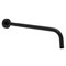 Shower Head Arm Extension with Flange, 15 Inch Wall Mounted Extension Arm for Rainfall Shower Head (Matte Black)